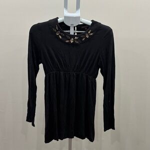 Collective Clothing Black Embellished Women's Top, size Small